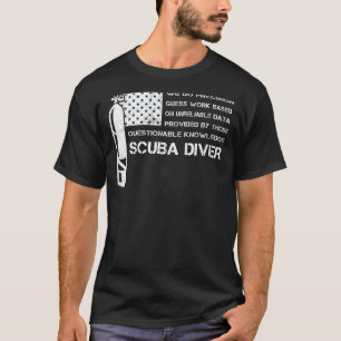 Camiseta Mergulhador Americano Bandeira Dos EUA Vintage Per