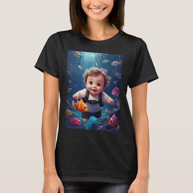 Camiseta Mergulhador bebê (Frente)