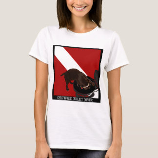 Camiseta Mergulhador certificado do toalete