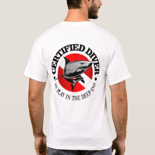 Camiseta Mergulhador certificado (tubarão)