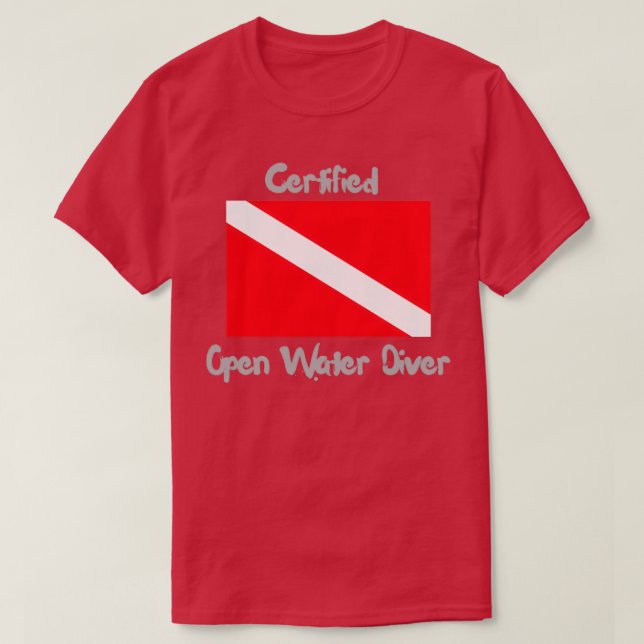 Camiseta Mergulhador De Água Aberta Certificado Para Alas D (Frente do Design)