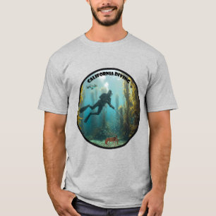 Camiseta Mergulhador de mergulho livre na Califórnia com ke