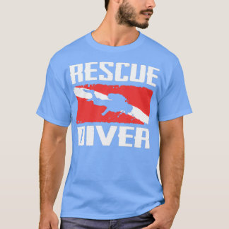 Camiseta Mergulhador de Scuba no Mergulhador do Ventilador