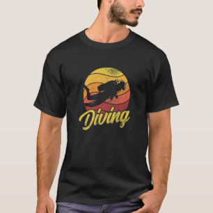 Camiseta Mergulhador de snorkel gráfico retrô mergulho