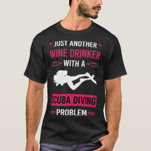 Camiseta Mergulhador De Vinho Scuba Mergulhador