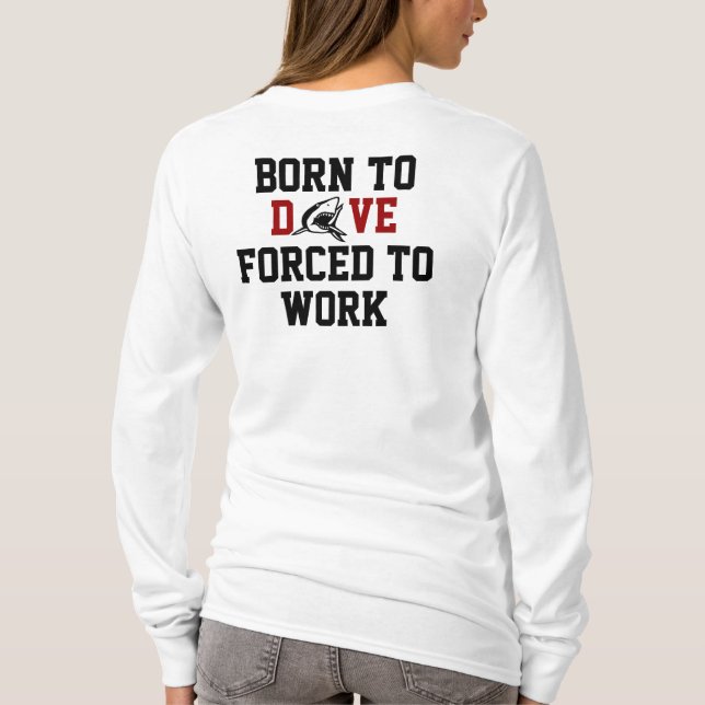 Camiseta Mergulhador engraçado do humor do mergulho (Verso)