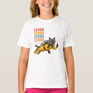Camiseta Mergulhador Gato Siames