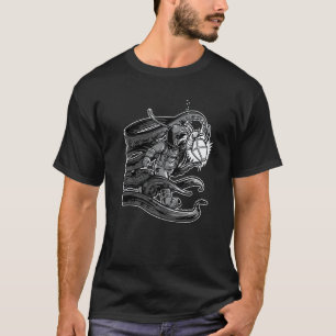 Camiseta Mergulhador Polvo Kraken Mergulho Subaquático Prem