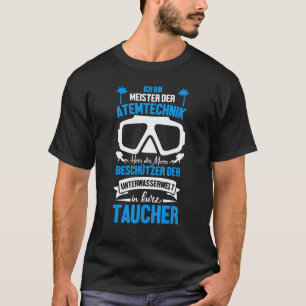 Camiseta Mergulhador Scuba Meister Do Mar Garrafa Diver