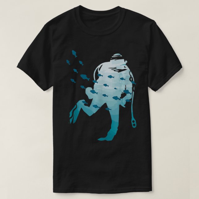 Camiseta Mergulhador Submarino 1 (Frente do Design)