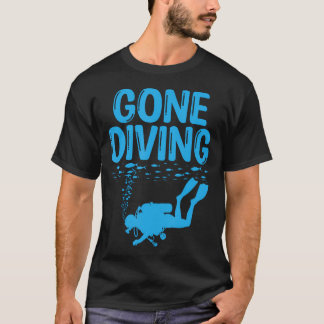 Camiseta Mergulhadores de mergulho debaixo de água