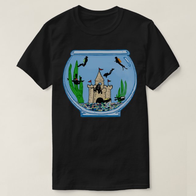 Camiseta Mergulhadores de Pata de Peixe (Frente do Design)