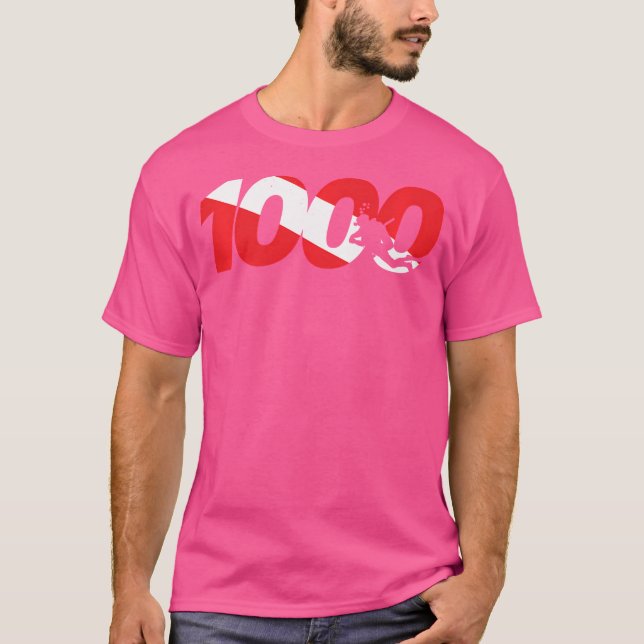 Camiseta Mergulhamento Scuba Diver 1000Th Dive Diver Down S (Frente)