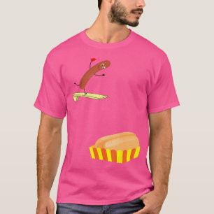 Camiseta Mergulhando Cachorro Quente Em Mergulhador Engraça