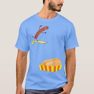 Camiseta Mergulhando cachorro Quente No Mergulhador Engraça