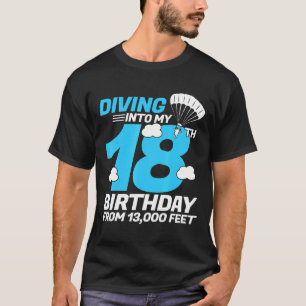 Camiseta Mergulhando No Meu Novo Aniversário De 8 Anos Engr
