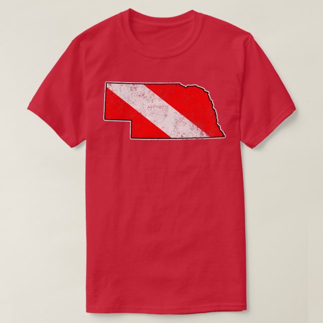 Camiseta Mergulhar Flag Scuba Divisor State Map Dive Fla (Frente do Design)