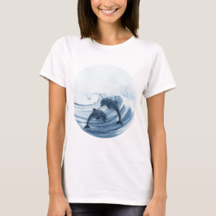 Camiseta Mergulhar golfinhos no surf