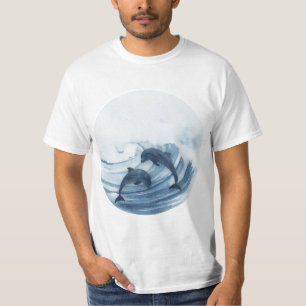 Camiseta Mergulhar golfinhos no surf