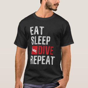 Camiseta Mergulhar Repetidamente Mergulhando Mergulhador Di