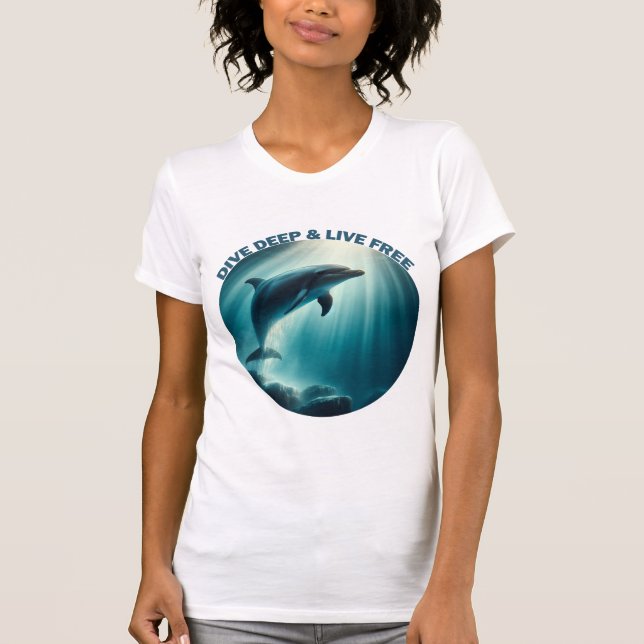 Camiseta Mergulhe Dolphin Livre Ao Vivo (Frente)
