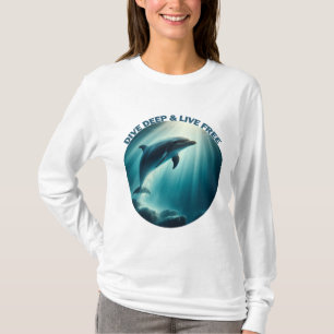 Camiseta Mergulhe Dolphin Livre Ao Vivo