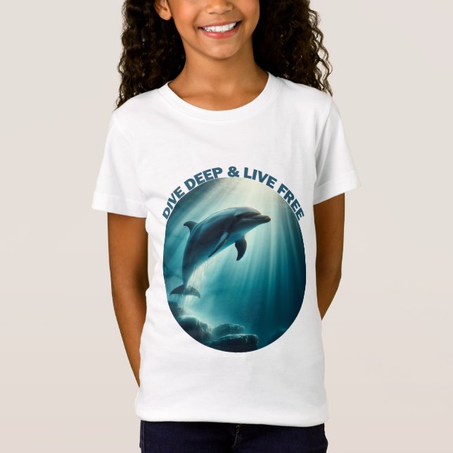 Camiseta Mergulhe Dolphin Livre Ao Vivo (Frente)