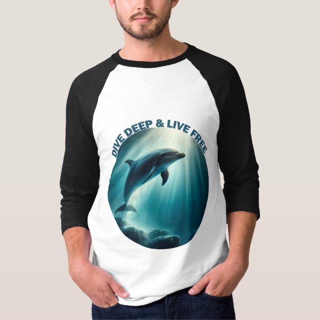 Camiseta Mergulhe Dolphin Livre Ao Vivo (Frente)
