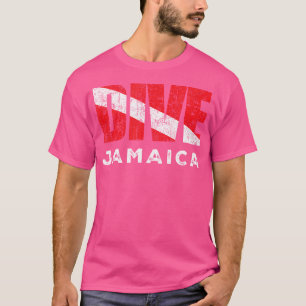 Camiseta Mergulhe Jamaica Scuba Diver Dive Flag
