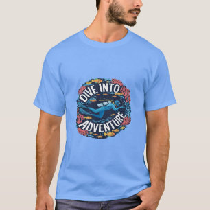 Camiseta Mergulhe Na Aventura Scuba Merging Ocean Explorati
