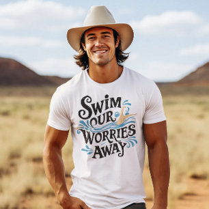 Camiseta Mergulhe Na Natação Da Serenidade Nossas Preocupaç