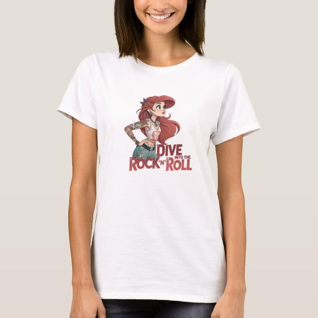 Camiseta Mergulhe no Rock 'n' Roll (Frente)