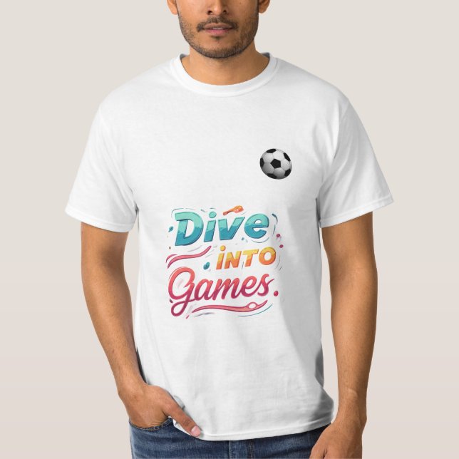 Camiseta Mergulhe nos Jogos. (Frente)