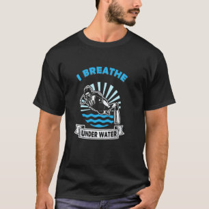 Camiseta Mergulho Autônomo Eu Respiro Debaixo D'água Para M