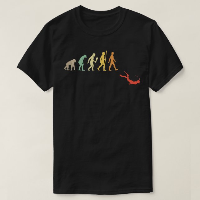Camiseta Mergulho Autônomo Evolução do Snorkeling Presente  (Frente do Design)