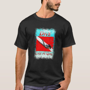 Camiseta Mergulho Autônomo Mergulhe Como Uma Garota