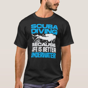Camiseta Mergulho Autônomo Porque Mergulhador Subaquático 1