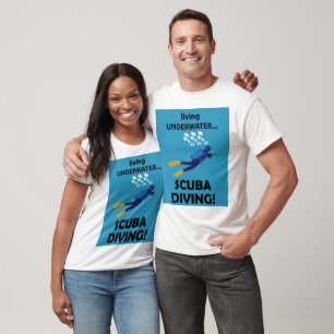 Camiseta Mergulho Autônomo Vivendo Submerso Mergulho Autôno
