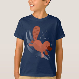 Camiseta mergulho bonito de Platypus