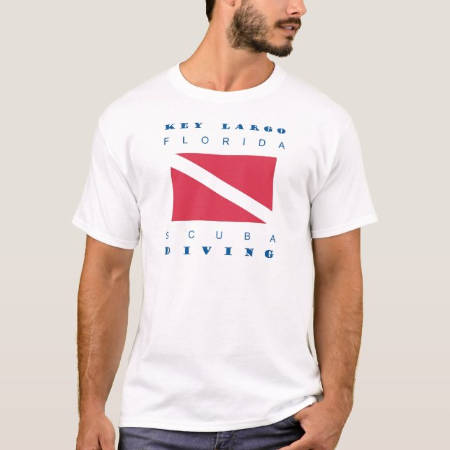 Camiseta Mergulho chave do mergulhador de Florida do Largo (Frente)