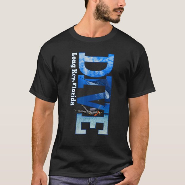 Camiseta Mergulho com Equipamento Long Key Mergulho Snorkel (Frente)