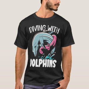 Camiseta Mergulho Com Golfinhos Biologia Marinha Submarina 