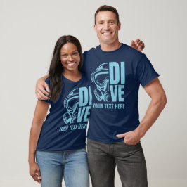 Camiseta Mergulho com Nome e Localização Personalizados