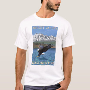 Camiseta Mergulho da águia americana - vale de Skagit,