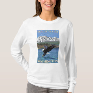 Camiseta Mergulho da águia americana - vale de Skagit,