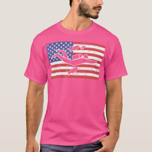 Camiseta Mergulho da bandeira americana desapontada Scuba