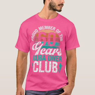Camiseta Mergulho De 60 Anos Aniversário Scuba Diver Scuba