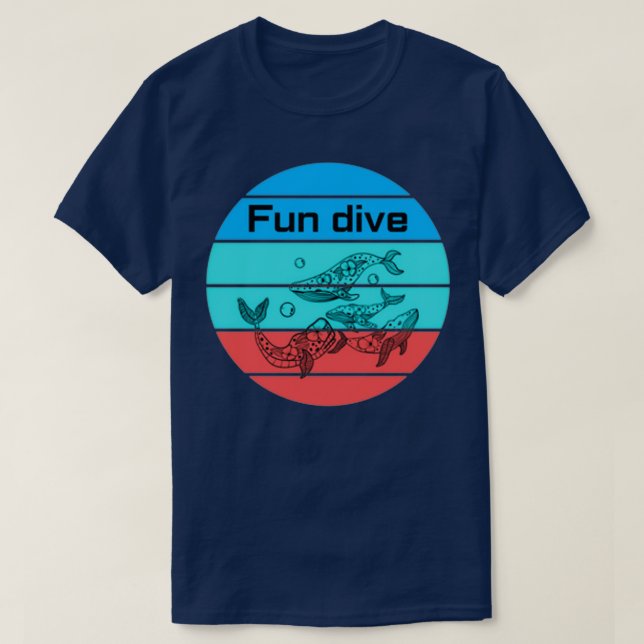 Camiseta Mergulho de baleia (Frente do Design)