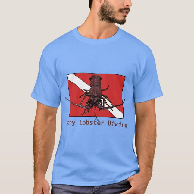 Camiseta Mergulho de lavagante com sinalizador Red Diver Do (Frente)