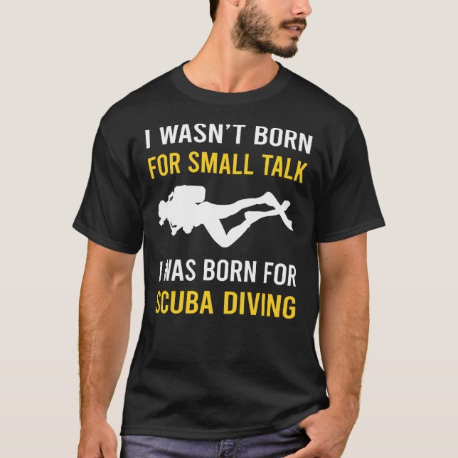 Camiseta Mergulho de mergulho em pequenas conversas (Frente)